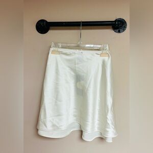 Wild Fable Off-White Satin Skirt